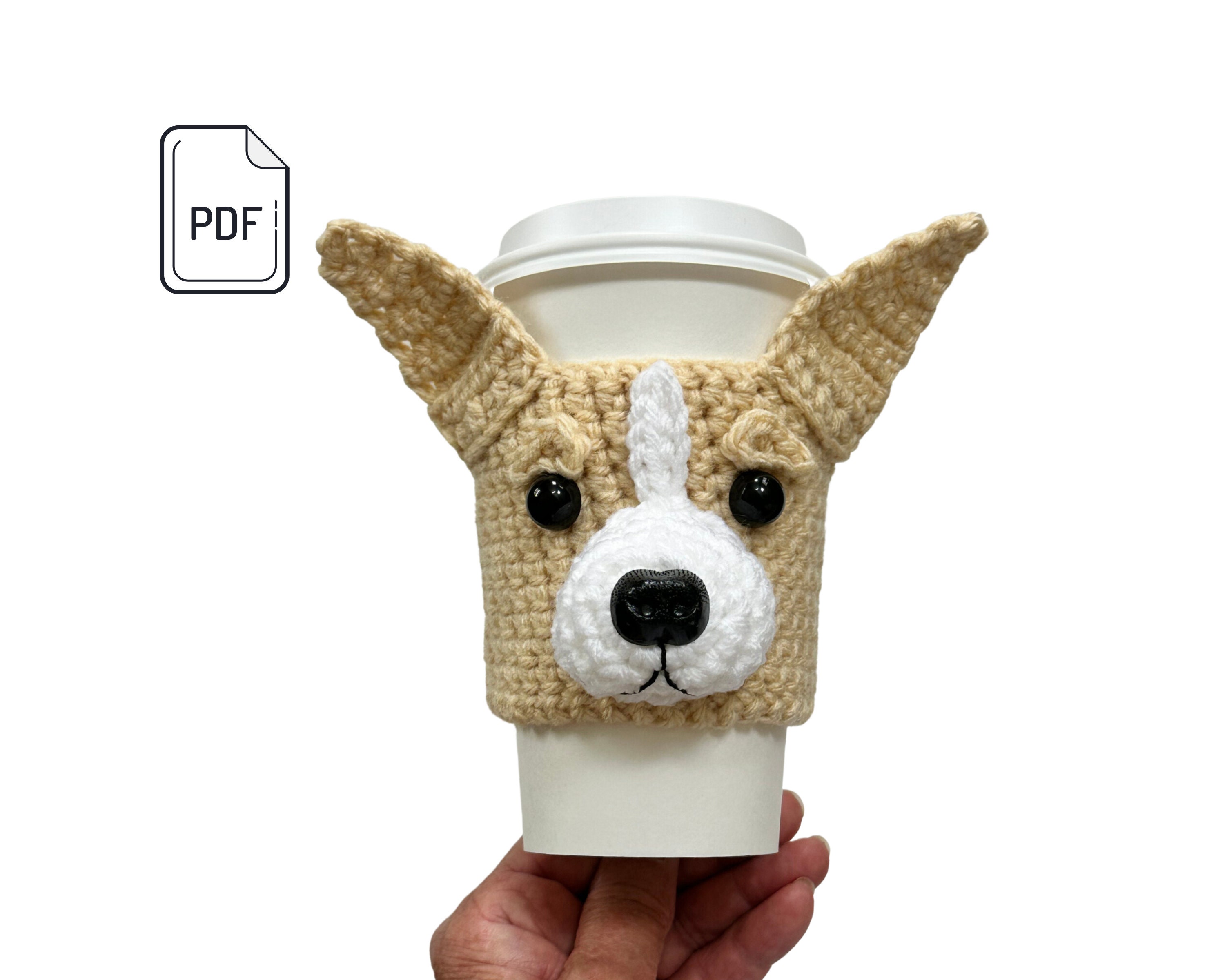 31 Chihuahua Crochet Patterns to Stitch Tiny Dogs, Gifts, and Display Pieces 11 Chihuahua Cup Cozy