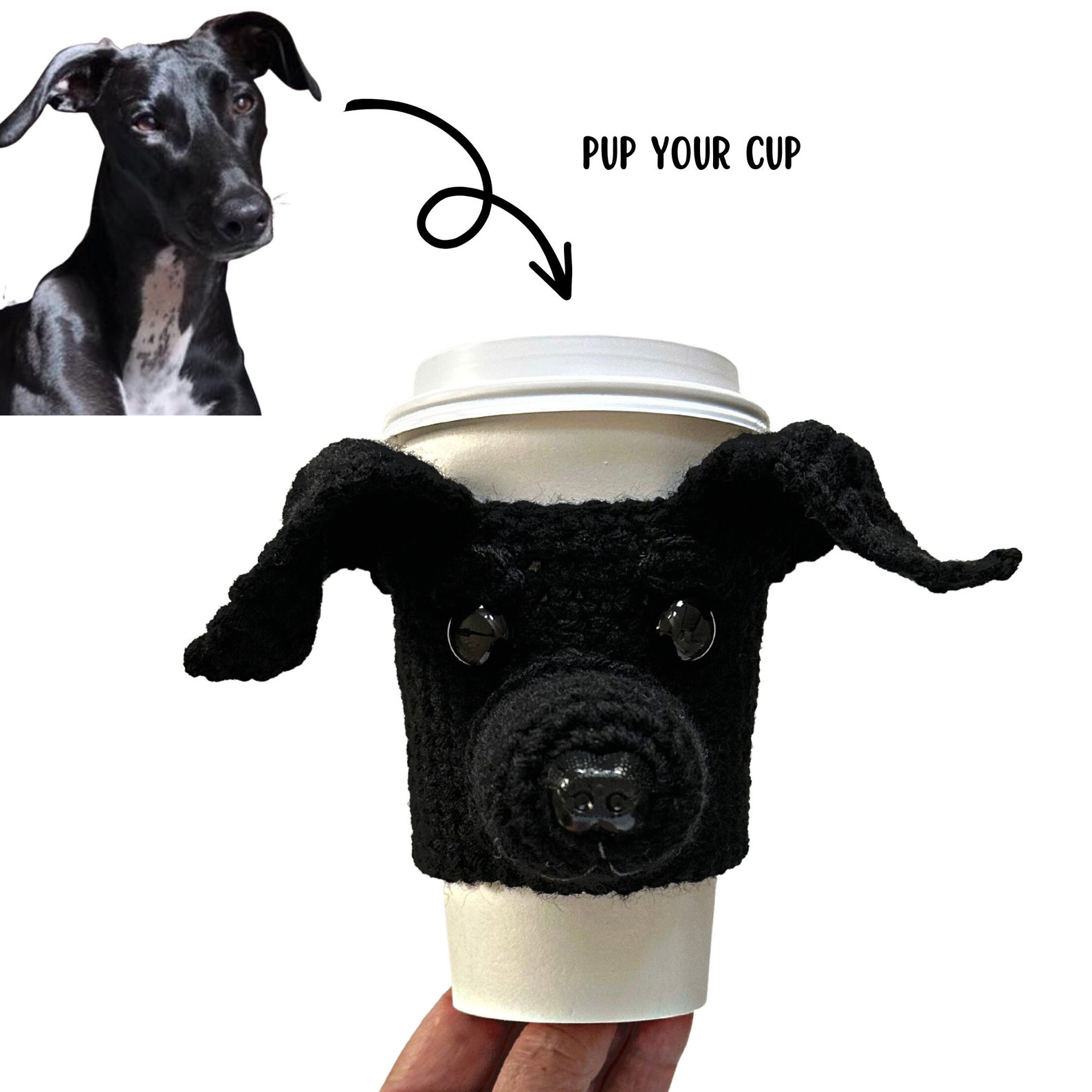 Lurcher Crochet Pattern, Cup Cozy Pattern, Dog Crochet Pattern ...