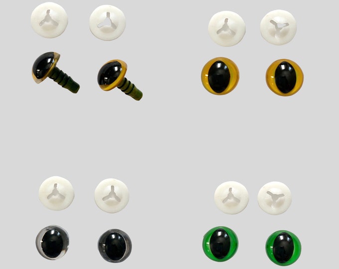 Safety Eyes Cat Safety Eyes 12mm Acrylic Eyes Yellow Cat Etsy