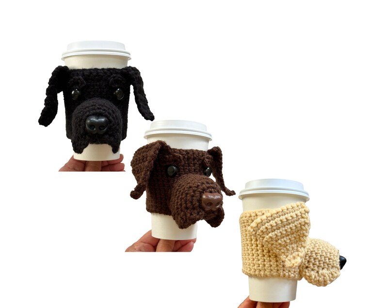 Labrador Cup Cozy, Labrador Retriever Gifts, Labrador Dog Owner or Lover, Lab Dog Mom or Dog Dad Gift, Black Yellow Chocolate Lab