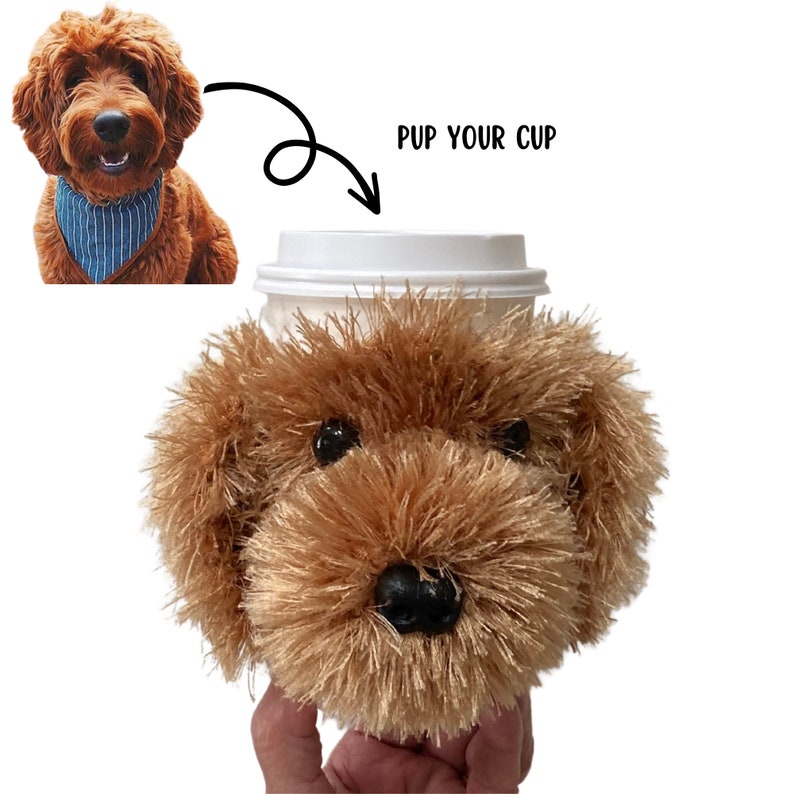 Goldendoodle Dog Cup Cozy, Golden Doodle Gifts, Doodle Owner, Doodle Lover, Realistic Dog Themed Gift, Doodle Dog Mom or Dad Gift image 6