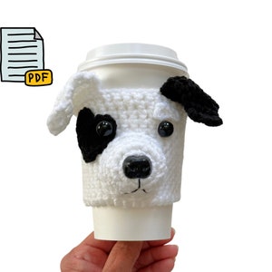 Puppy Crochet Pattern, Cup Cozy Pattern, Realistic Puppy Dog Crochet Pattern, Crochet for Dogs, Crochet Dog Gift, Crochet Dog Lover Gift