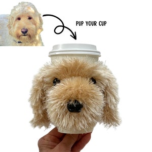 Goldendoodle Dog Cup Cozy, Golden Doodle Gifts, Doodle Owner, Doodle Lover, Realistic Dog Themed Gift, Doodle Dog Mom or Dad Gift image 5