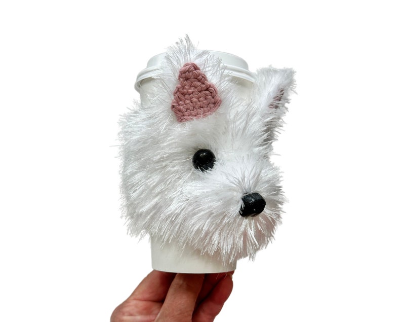 Westie Crochet Pattern, Cup Cozy Pattern, West Highland Terrier, Realistic Dog Crochet Pattern, Dog Lover's Pattern, Crochet Dog Gift image 2