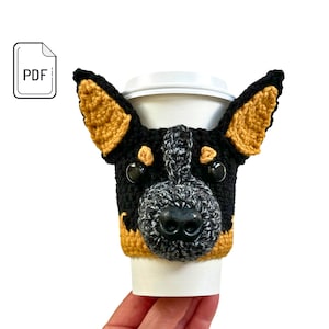Australian Cattle Dog Crochet Pattern, Cup Cozy Pattern, Blue Heeler, Realistic Dog, Crochet Dog Breed, Dog Lover’s Pattern, Crochet Gift