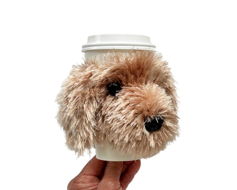 Goldendoodle Dog Cup Cozy, Golden Doodle Gifts, Doodle Owner, Doodle Lover, Realistic Dog Themed Gift, Doodle Dog Mom or Dad Gift image 2