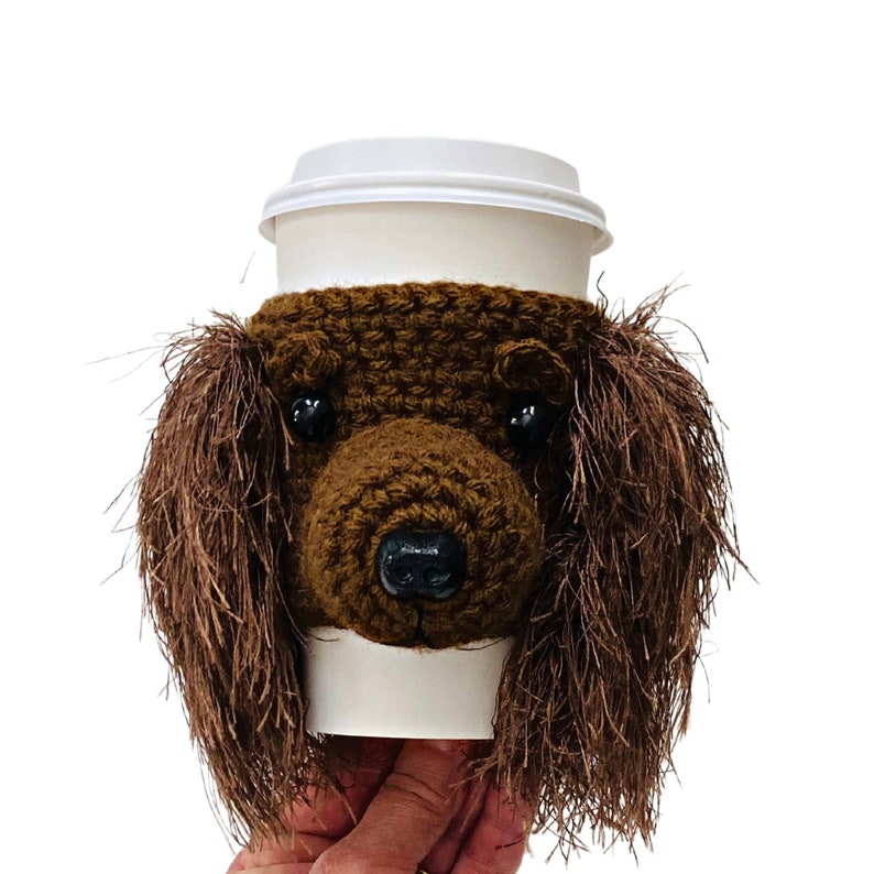 Miniature Dachshund Dog Cup Cozy Pattern Bundle, Dachshund Crochet Pattern, Realistic Dog Breed, Dog Lovers Pattern, Crochet Dog Gift image 6