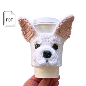 French Bulldog Crochet Pattern, Frenchie Cup Cozy Pattern, Realistic Dog Crochet Pattern, Crochet Dog Breed Pattern, Crochet Gift Pattern