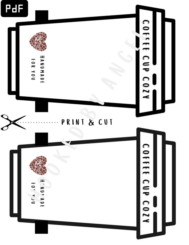 Cup Cozy Crochet Pattern Coffee Cozy Printable Template - Etsy
