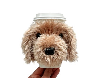 Goldendoodle Dog Cup Cozy, Golden Doodle Gifts, Doodle Owner, Doodle Lover, Realistic Dog Themed Gift, Doodle Dog Mom or Dad Gift