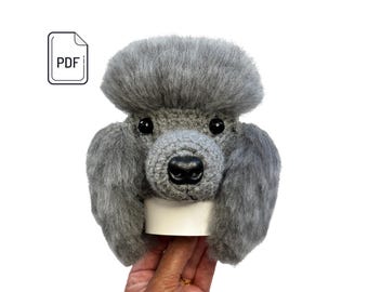 Modèle réaliste au crochet pour chien caniche : modèle confortable de tasse pour chien au crochet (Modèle cadeau au crochet PDF)