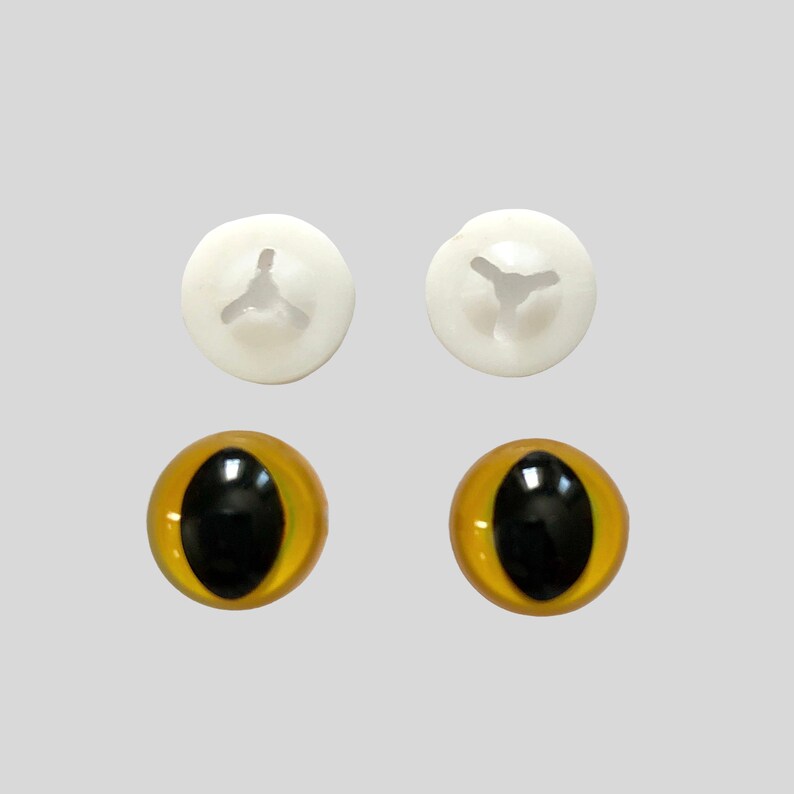 Safety Eyes Cat Safety Eyes 12mm Acrylic Eyes Yellow Cat Etsy