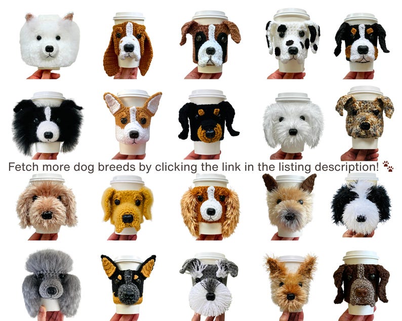 Realistic Labrador Crochet Pattern: Black, Chocolate, Yellow Lab Cup Cozy Pattern (PDF Crochet Gift Pattern) image 14