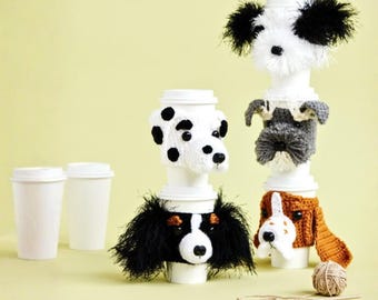 Paquete de 81 patrones de ganchillo para fundas de tazas para perros: Razas de perros realistas, patrones PDF fáciles para amantes de los perros, regalo de ganchillo perfecto para mamás perrunas.