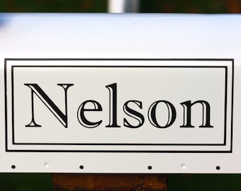 Mailbox Decal Single Custom Last Name Personalized Vinyl Mailbox Lettering and Numbers Decal Decor