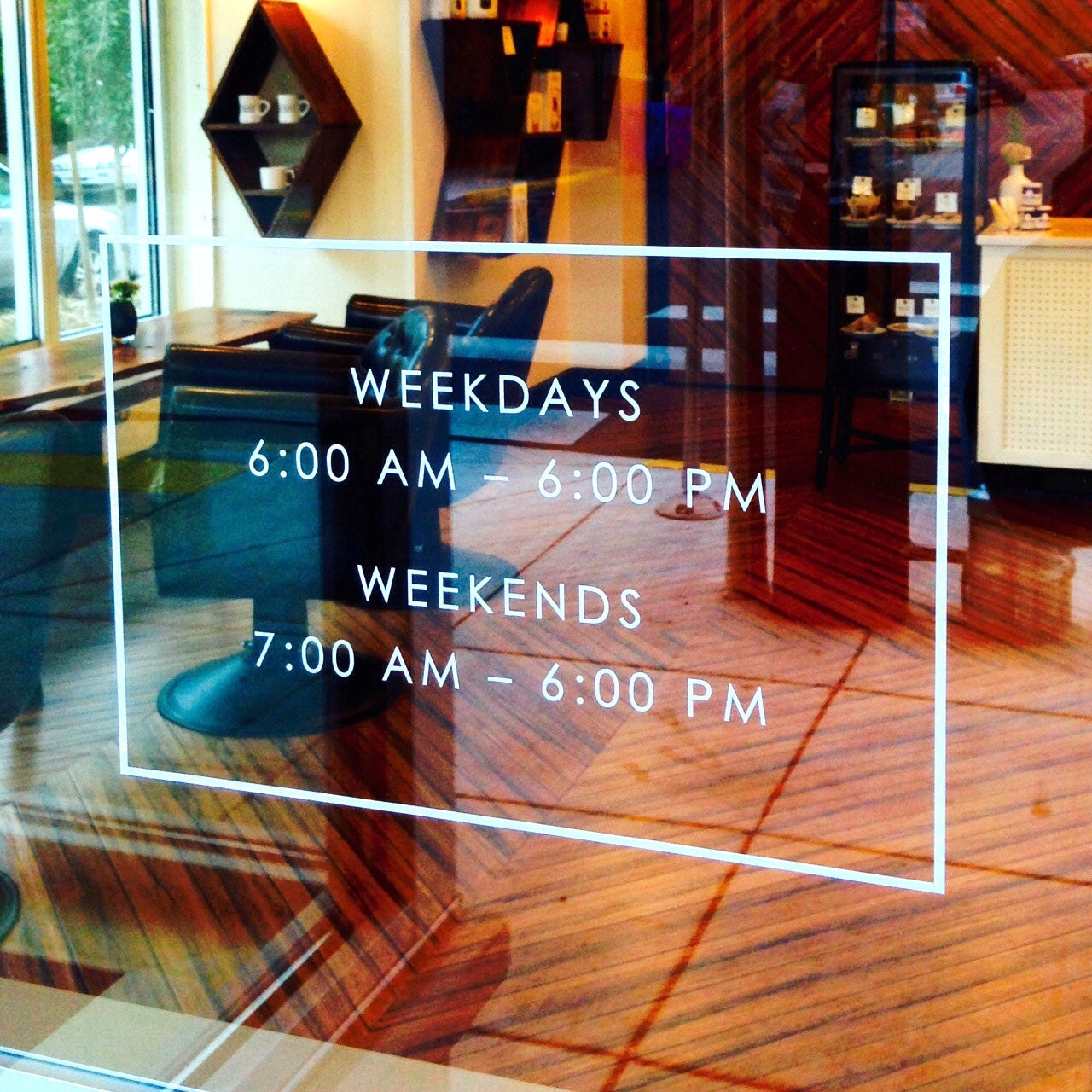 Store front hours vinyl decal store sign store display decal etsy canada