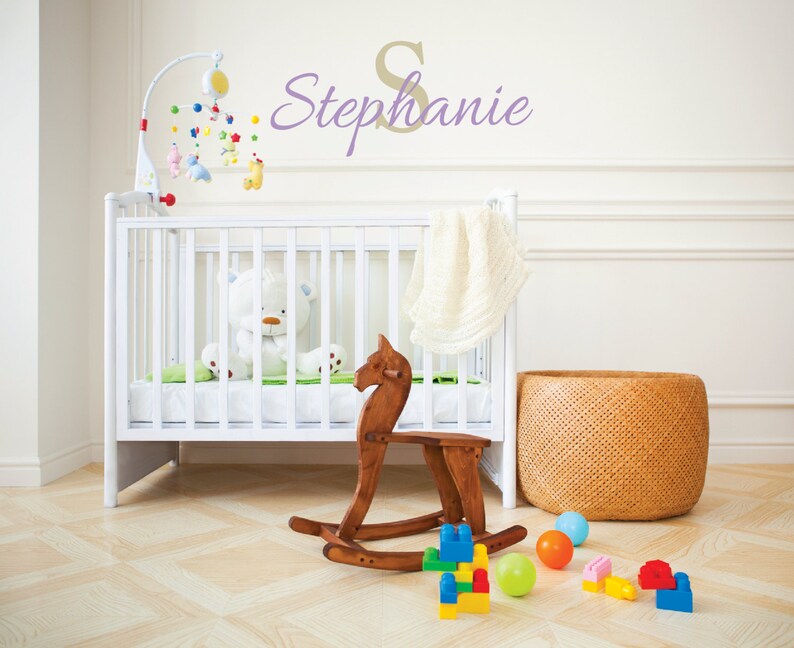 Children Wall Art Personalized Name Initial Monogram Vinyl | Etsy