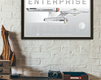 U.S.S. Enterprise, Star Trek, Starship Enterprise 11x17 Poster