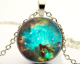 nebula necklace,nebula pendant,hubble space nebula,nebula jewelry,galaxy necklace,galaxy pendant,universe jewelry -with gift box