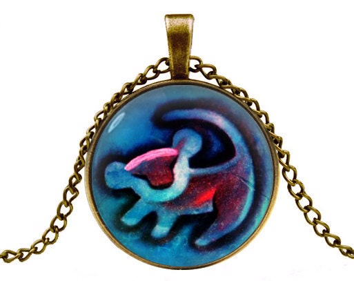 Collier Le Roi Lion – Pendentif Simba Acier – Bijou Fantaisie Enfant/ado