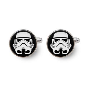 star wars cufflinks,star wars,star wars fan,storm trooper,geek wedding,stormtrooper helmet -with gift box