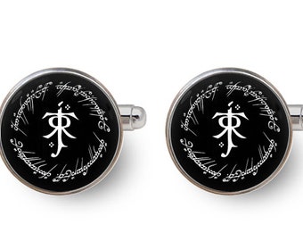 The Lord Of The Rings cufflinks,The Lord Of The Rings jewelry,The Lord Of The Rings gifts,LOTR Lover Gift,JRR Tolkien jewelry -with gift box