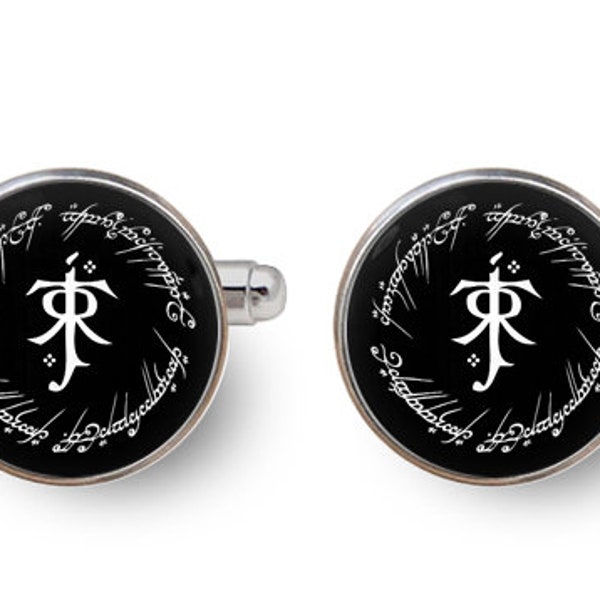 The Lord Of The Rings cufflinks,The Lord Of The Rings jewelry,The Lord Of The Rings gifts,LOTR Lover Gift,JRR Tolkien jewelry -with gift box