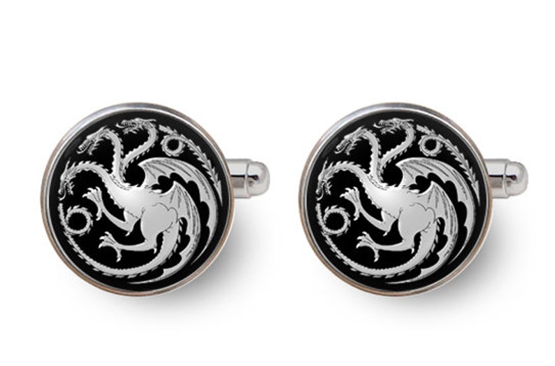 Mother of Dragons House Stark cufflinks Game of Thrones cufflinks Game of Thrones gift with gift box