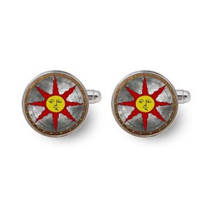 Warriors of Sunlight,Dark Souls cufflinks,praise the sun,Sun Bro,gaming cufflinks,geek groom,groomsmen gift,wedding cufflinks -with gift box