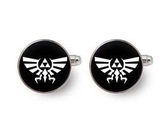 Legend of Zelda cuff links,Zelda cufflinks,zelda gifts for men,cufflinks for groom,gaming cufflinks,geek cufflinks -with Gift Box