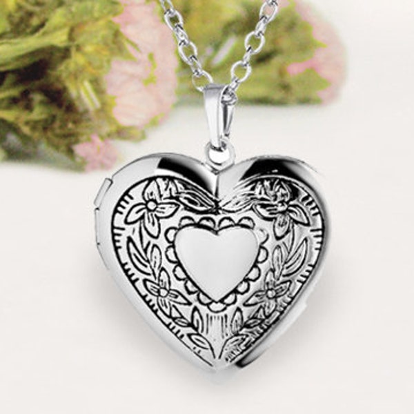 heart locket necklace,heart locket photo,photo locket necklace,love locket necklace,personalized locket,gift for mom -with gift box