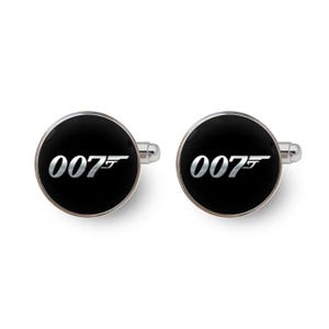 James Bond 007 cuff links,James Bond cufflinks,007 Cufflinks,James Bond jewelery,groom,personalized gift -with gift box