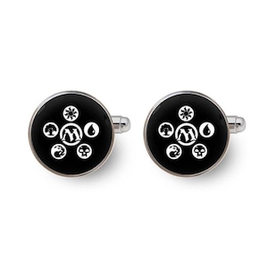 Magic the Gathering cuff links,MtG cufflinks,Mana symbols,MTG Mana symbols,magic the gathering gifts,wedding cufflinks -with gift box