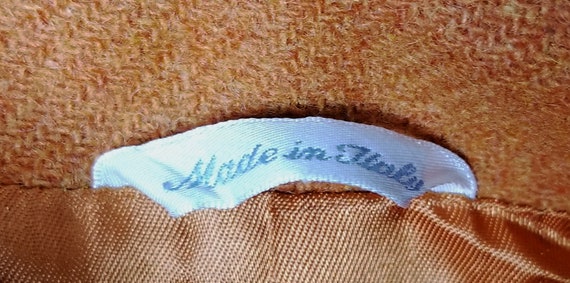 1950 1960 Vintage I. Magnin Waist Length Orange and Black Fall Leaf Sweater main image 0