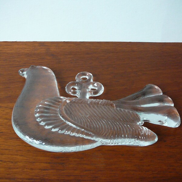 Kosta Boda Suncatcher Dove Design by Bertil Vallien Glass Window Ornament Sweden