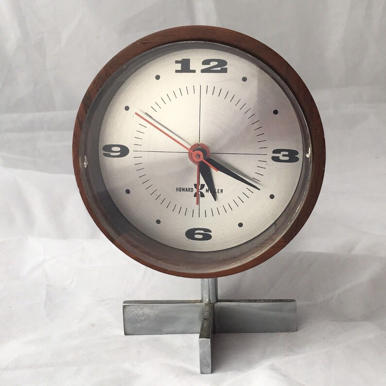 Arthur Umanoff For Howard Miller Desk Clock Rare George Nelson Associates