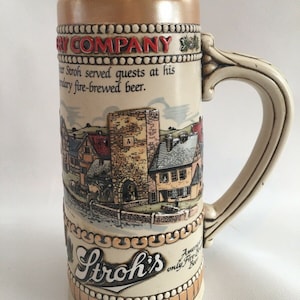 Stroh&#39;s Heritage Series 2 Beer Stein Mug Vintage