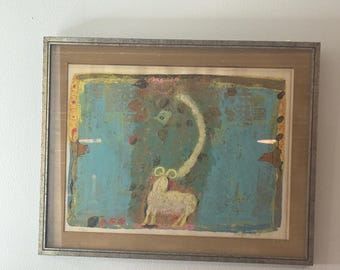 Serigrafía Shraga Weil “Ram” Edición limitada 65/200 Arte Judaico 23” x 29”