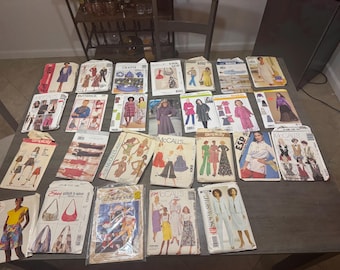 Lot Of 26 Vintage Sewing Patterns McCalls Simplicity Etc . Women’s Kids