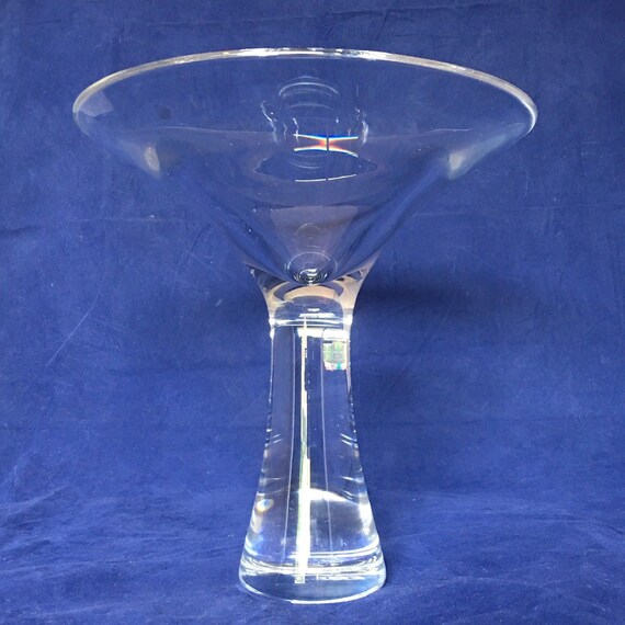 Orrefors Large Art Glass Pedestal Centerpiece Vase Bowl Etsy