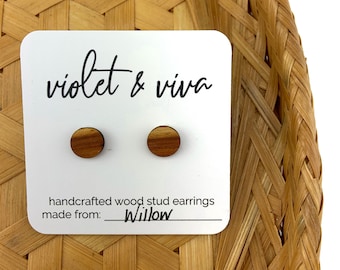 Willow Wood Stud Earrings