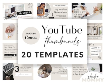 YouTube Thumbnails - YouTube Kit - YouTube Brand Kit - YouTube Canva - YouTube Templates - Canva Template - Branding Package - A08