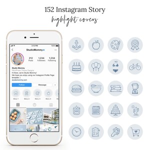 Blue Instagram Highlight Covers Instagram Story Highlight Icons ...