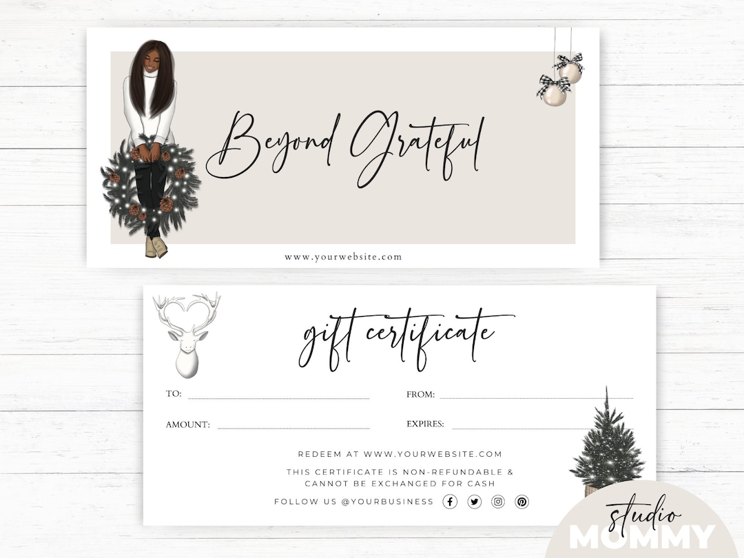 Christmas Gift Card Template Printable and Editable Gift Etsy Christmas Gift Card Template Printable and Editable Gift Etsy