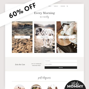 WordPress Theme - Minimal WordPress Theme, Blog Theme WordPress, Premade Templates, Website Theme, Pretty Template - Studio Mommy A10