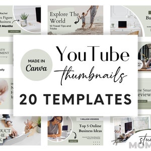 YouTube Thumbnails - YouTube Kit - YouTube Brand Kit - YouTube Canva - YouTube Vorlagen - Canva Template - Branding Paket - A14