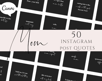 Black Instagram Quotes - Mom Quotes - Mommy Quotes - Instagram Post Quotes - Facebook Quotes - Mother's Day - Instagram Post Templates - A09