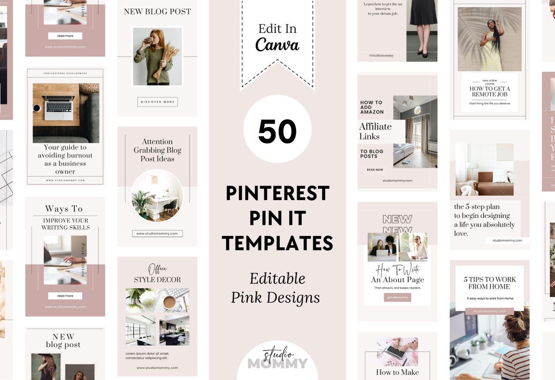 Pinterest Samples Pink Pinterest Pin Templates - Pinterest Templates Canva - Pinterest ...