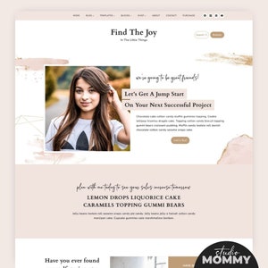 Feminine Pink WordPress Theme - Elegant Blogger Template, Kadence Child Theme, Perfect Website Template - Studio Mommy A15