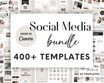 Social Media Template Bundle - YouTube Thumbnail Brand Kit, Motivational Quotes, Instagram Templates, Pinterest Templates - Studio Mommy A08